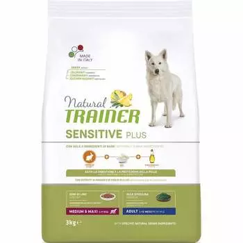 TRAINER Natural Medium&amp;Maxi Adult Sensitive Корм сух.кролик д/собак средн.и крупных пород 12кг