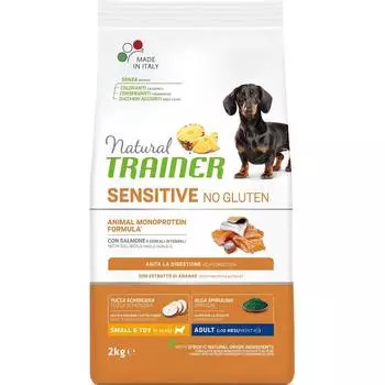 TRAINER Natural Small Adult Sensitive Корм сух.лосось д/собак мелких пород 2кг