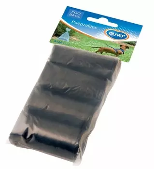 УЦЕНКА DUVO+ Пакеты для уборки за собакой, черные, 4х20шт