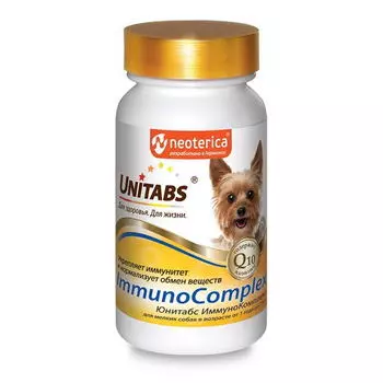 ЭКОПРОМ UNITABS ImmunoCompleх Q10 Витамины д/мелких собак 100таб/уп