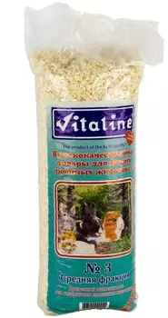 VITALINE Опилки №3 средняя фракция наполнитель впит.д/грызунов 14,7л