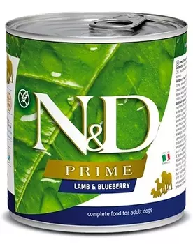 FARMINA N&D Dog Prime Adult Корм влаж.ягненок,черника д/собак конс.285г