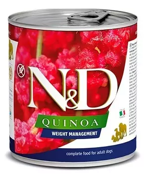 FARMINA N&D Dog Quinoa Weight Management Adult Корм влаж.ягн.д/собак контроль веса конс.285г