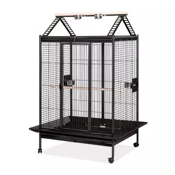 VOLTREGA Клетка для средних и крупных птиц (894), черная, 73x94x114см (Испания)!
