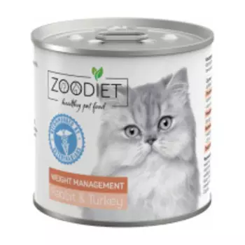 ZOODIET Weight Rabbit&Turkey Корм влаж.кролик,индейка контроль веса д/кошек конс.240г