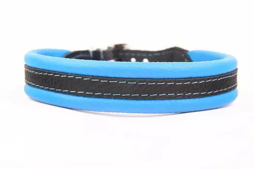 ZOOLESZCZ Ошейник для собак "Soft Plus", голубой, 40х1.6см