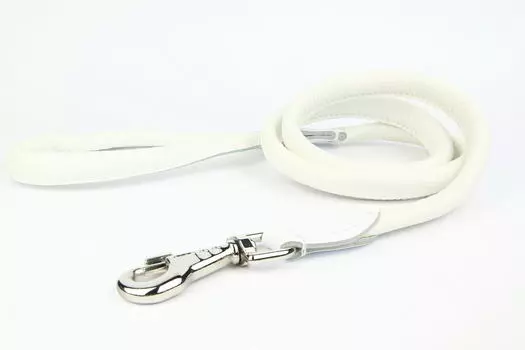 ZOOLESZCZ Поводок для собак "Round", белый, 120х1см
