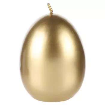 Свеча, 10 см, золотистая, Пасхальное яйцо, Easter gold