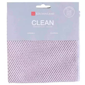 Тряпка для кухни, 30х30 см, микрофибра, лиловая, Ромбы, Clean