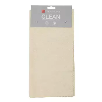 Тряпка для уборки, 32х32 см, 2 шт, микрофибра с ворсом, бежевая, Clean