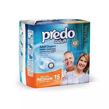 PREDO Подгузники для взрослых (М) 15