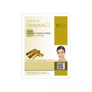 DERMAL Маска для лица с коллоидным золотом и коллагеном 1.0