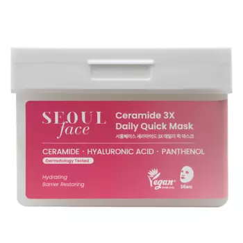DERMAL Seoul Face Набор масок для лица с церамидами 36шт 36.0
