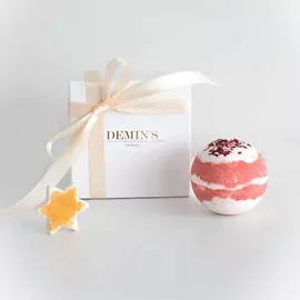 DEMIN`S FOR HOME Набор бомбочка для ванн "Роза" и пена для ванн "Звездочки"