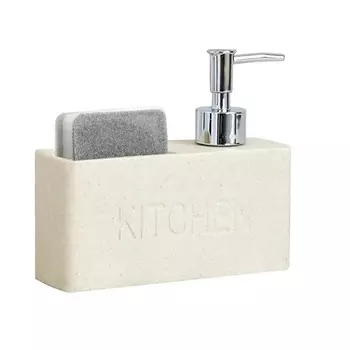 DENEZO Дозатор для моющего средства и мыла с подставкой для губки "Kitchen", кухонный диспенсер