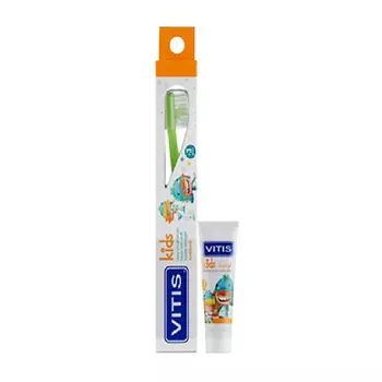 DENTAID Зубная щётка Vitis Kids + зубная паста VITIS Kids 1