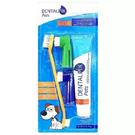 Dentalpik Зубная щетка и паста для собак Pets, вкус говядина