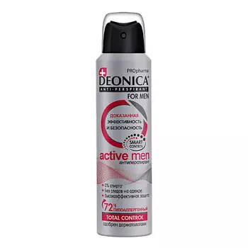 Deonica DEONICA Антиперспирант "ACTIVE MEN" PRO Pharma FOR MEN (аэрозоль) 150.0