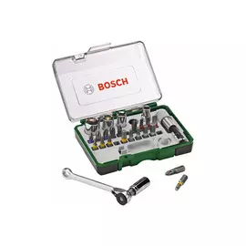 набор бит BOSCH Promoline (2.607.017.160) с ключом-трещеткой, 27 предметов