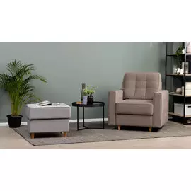 Кресло Amani Sky velvet 17 с широкими подлокотниками
