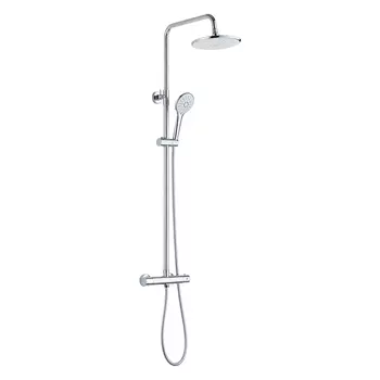 Душевая стойка Olive'S Termo 34291TM с термостатом и верхним душем, хром