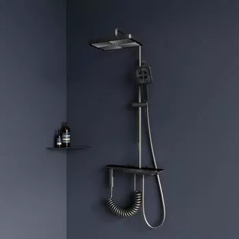 Душевая стойка RGW SP-35Gr с дисплеем, серая