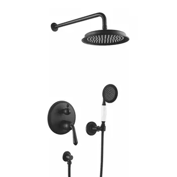 Душевая стойка Rose R0235H черный встраиваемая