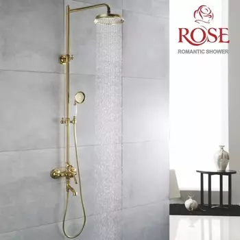 Душевая стойка Rose R0236E золото