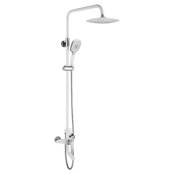 Душевая стойка Rose R1336F белая/хром