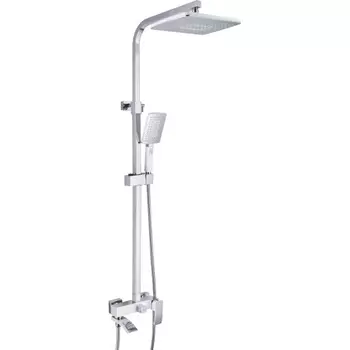 Душевая стойка Rose R1556F белая/хром