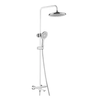 Душевая стойка Rose R3996F белая/хром