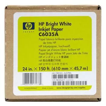 Бумага HP 24"(A1) (610мм-47.5м) C6035A 90г/м2, белый
