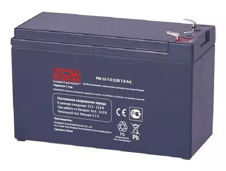 Батарея для ИБП Powercom PM-12-7.0, 12В, 7.0Ач