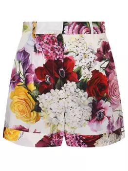 Шорты хлопковые с принтом DOLCE & GABBANA