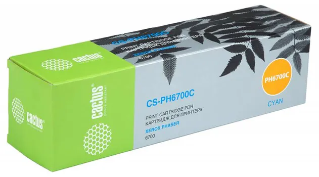 Картридж Cactus CS-PH6700C 106R01523 голубой для Xerox Phaser 6700 (12000стр.)