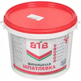 Шпатлевка ВТВ, финишная, для внутренних работ, белая, 5 кг