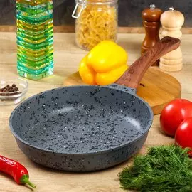 Сковорода алюминий, 26 см, антипригарное покрытие, Гурман, Granit Grey, серая, ГМ2601 ГГР
