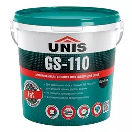 Шпатлевка Unis, GS-110 GipsSeam, гипс, универсальная, 5 кг