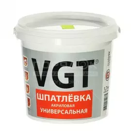 Шпатлевка VGT, акриловая, универсальная, 1.7 кг