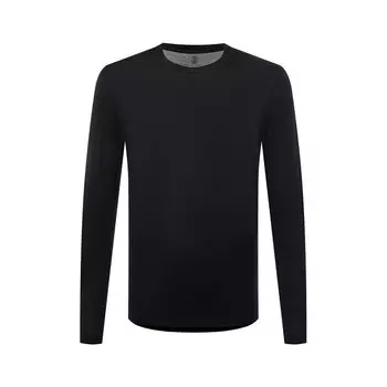 Лонгслив из шелка и хлопка Brunello Cucinelli