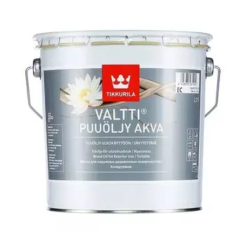 Масло для древесины Tikkurila Valtti Puuoljy Akva для наружных работ 2,7 л