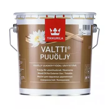 Масло для древесины Tikkurila Valtti Puuoljy органоразбавляемое для наружных работ 2,7 л