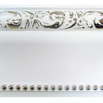Молдинг декоративный 161-115G, 59x21x2400 мм, белый с золотом