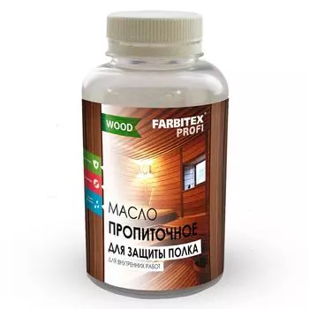 Масло пропиточное для защиты полка Farbitax Профи Wood, 0,25 л