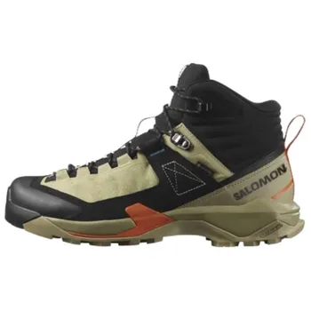 Gore-Tex Кроссовки для походов и треккинга Мужские Среднего размера Черный/Зеленый Salomon