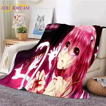 Одеяло с изображением аниме Elfen Lied, одеяло с мультяшным принтом, фланелевое одеяло, одеяло для кровати, дивана, гостиной, домашний декор, подарок для фанатов 125x150cm