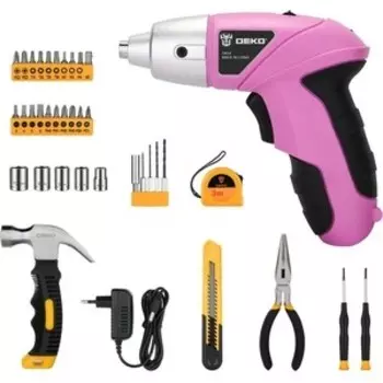 Аккумуляторная отвертка Deko DKS4 и набор 36 Tools Kit