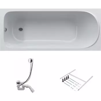 Акриловая ванна Am.Pm Sense 170x70 с каркасом и слив-переливом (W75A-170-070W-KL)