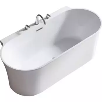 Акриловая ванна BelBagno 150x80 слив-перелив хром (BB409-1500-800)
