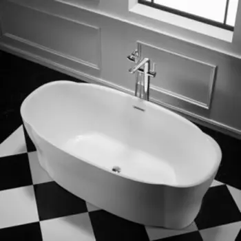 Акриловая ванна BelBagno 170x85 слив-перелив хром (BB403-1700-850)